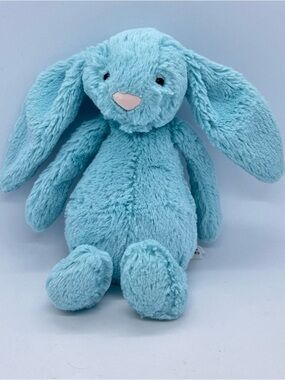 Jellycat Small Bashful Aqua Bunny Rabbit Small Retired Green/Blue Rabbit 8” Soft